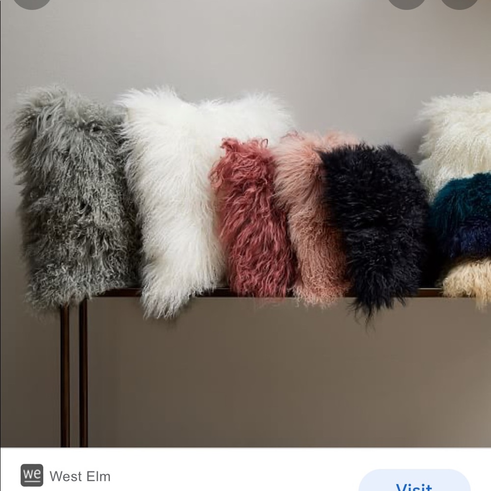 West Elm Mongolian Lamb Pillow Cover